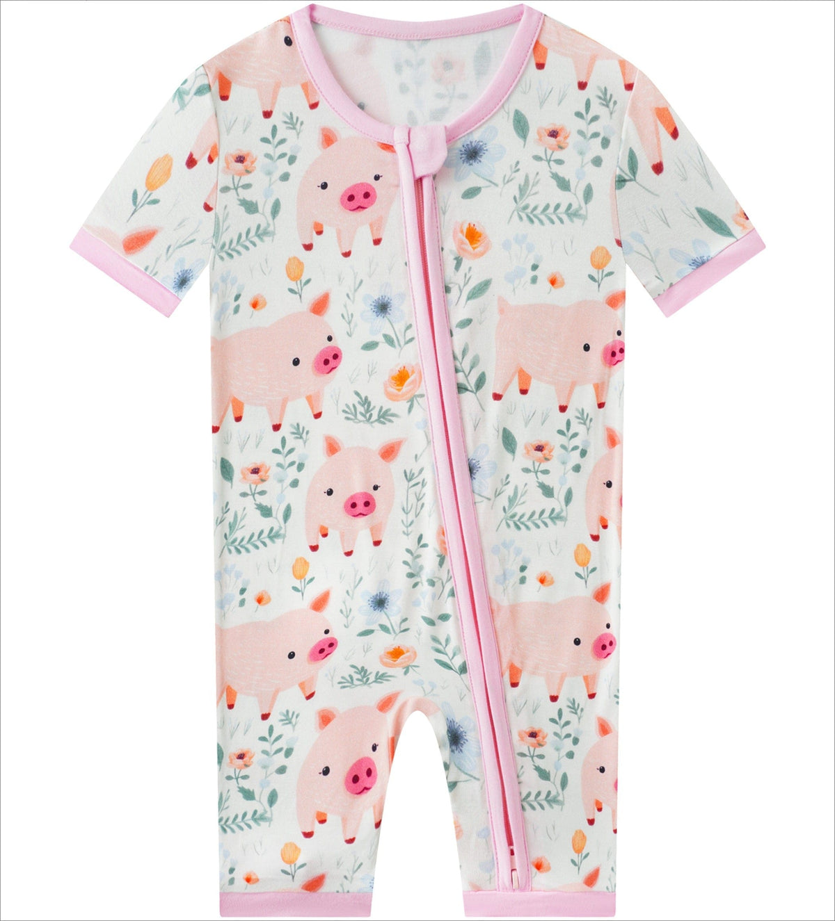 Posh TOT Piggy Wiggly Bamboo Shorty Romper