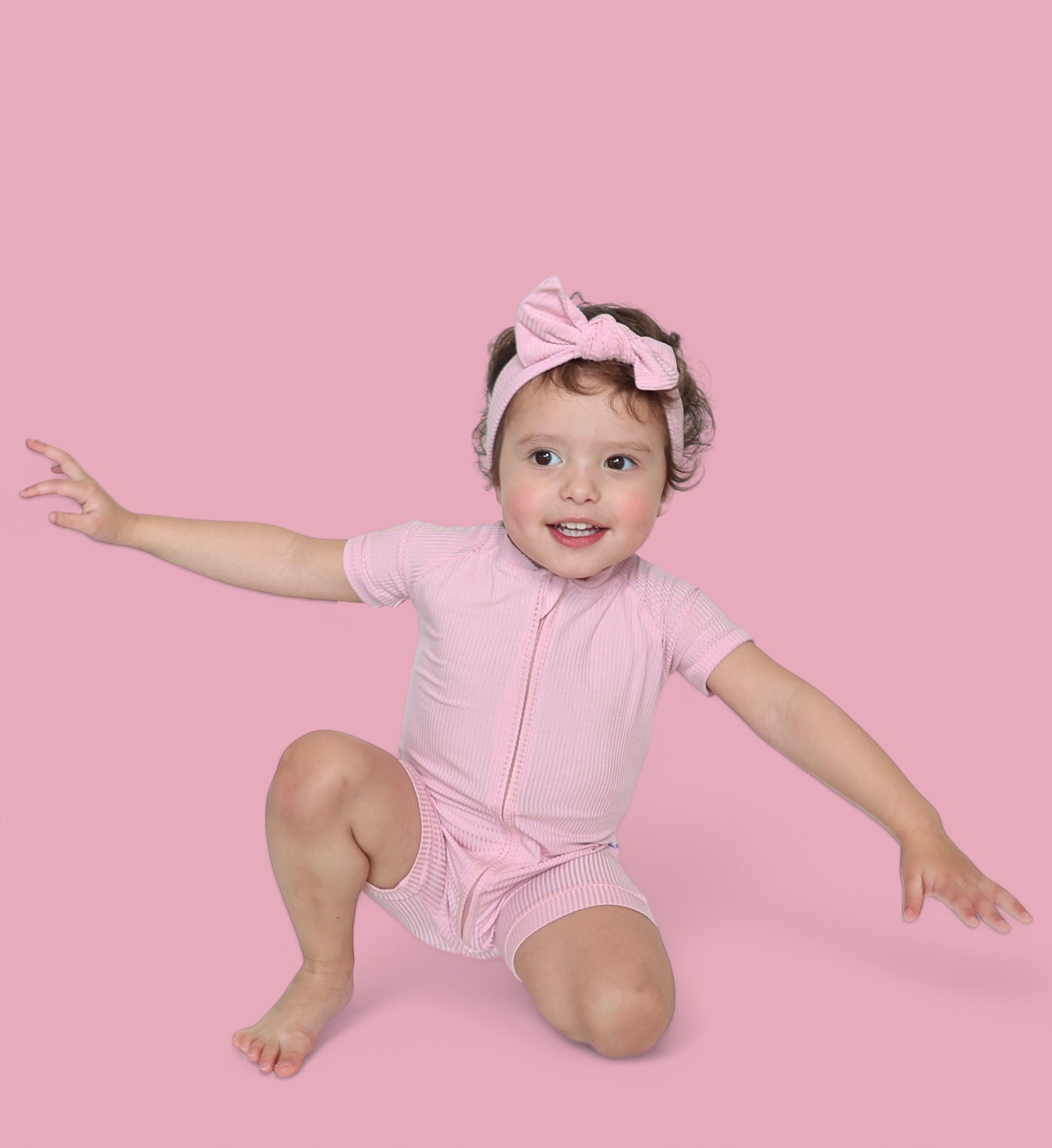 PINK ROSE RIB SHORTIE