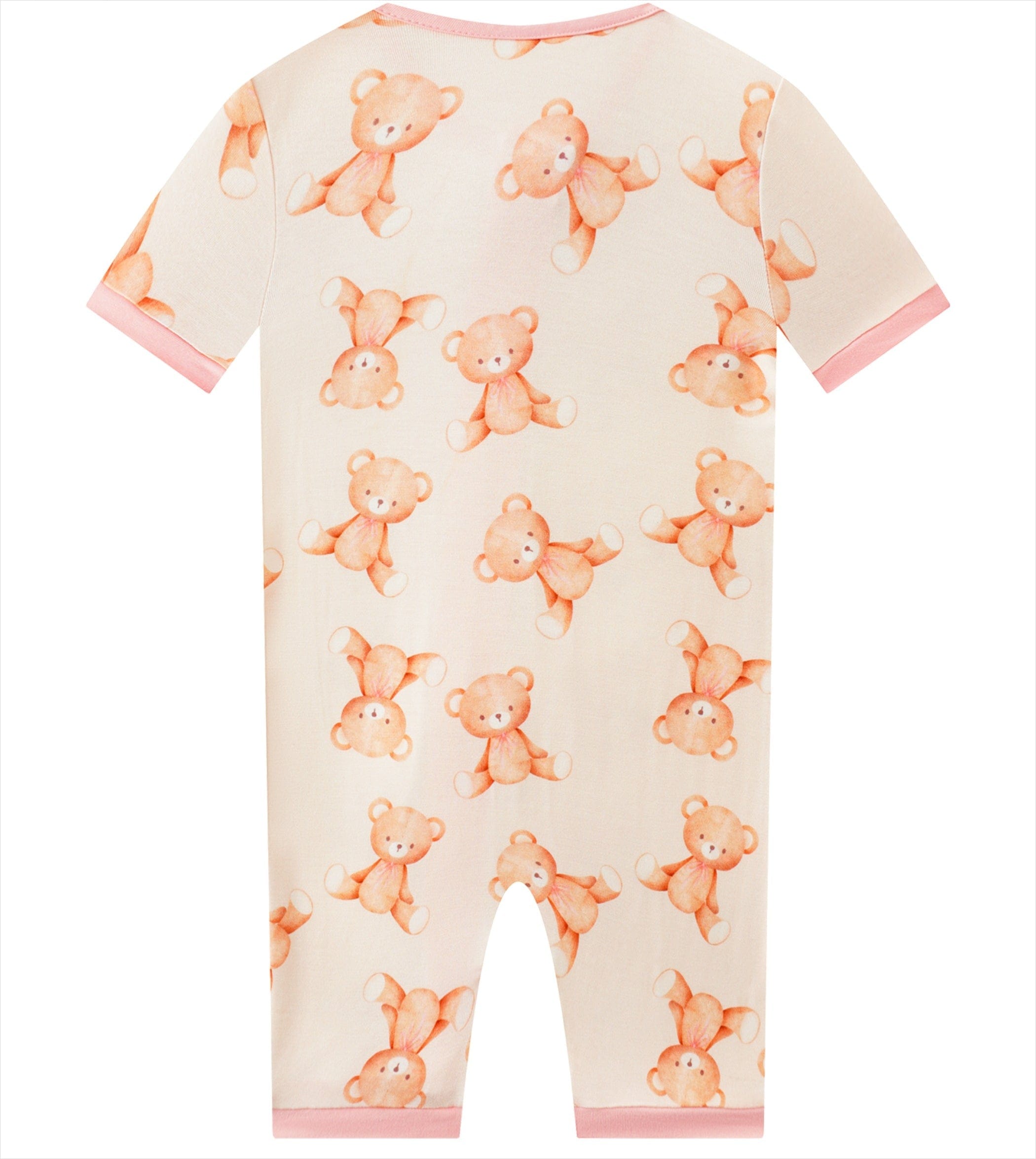 Posh TOT Teddy Bear Love Bamboo Shorty Romper
