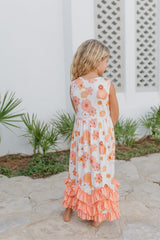 3 Tiered Terra Cotta Ruffles Dress