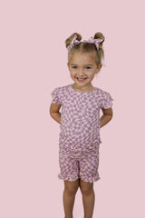 PLUM WAVY DREAM BOW HAIR CLIPS