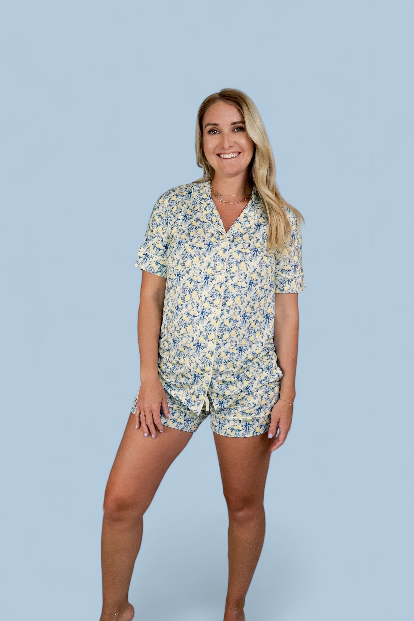 VINTAGE CITRUS TOILE WOMEN'S DREAM SHORT SET