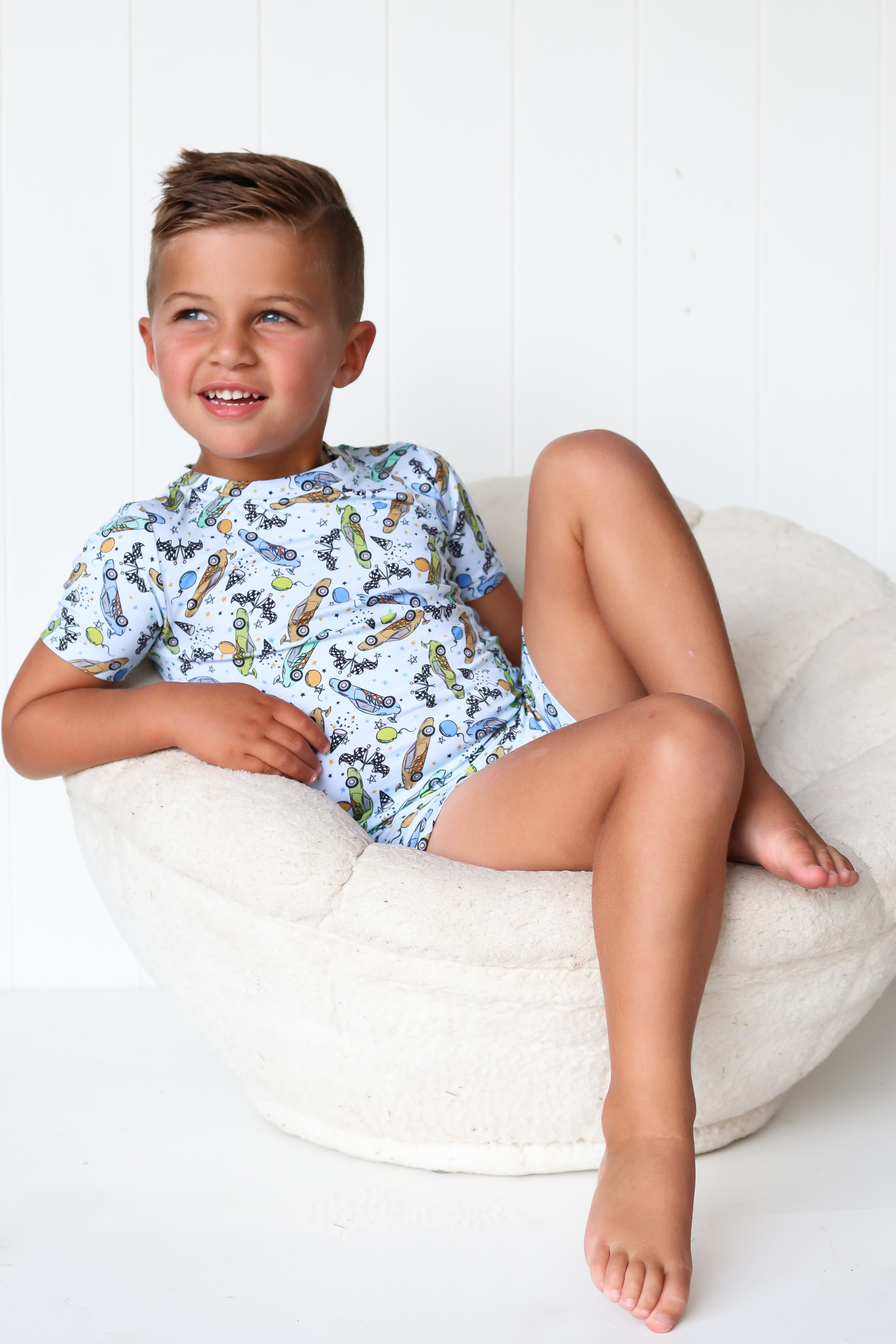 RACING TO MY BIRTHDAY DREAM SHORT SET