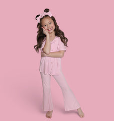 PINK ROSE DREAM GIRL'S FLARE SET