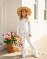 Blue Bow Coquette Pant Set