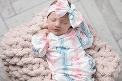 Bow Rows Baby Gown