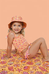 SHELLO SUMMER DREAM SMOCKED TANKINI TWO PIECE SWIM SUIT