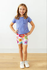 Periwinkle Ruffle Pocket Tee