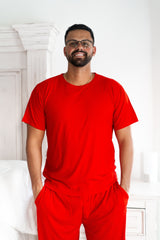 RED RIB MEN'S DREAM JOGGER SET