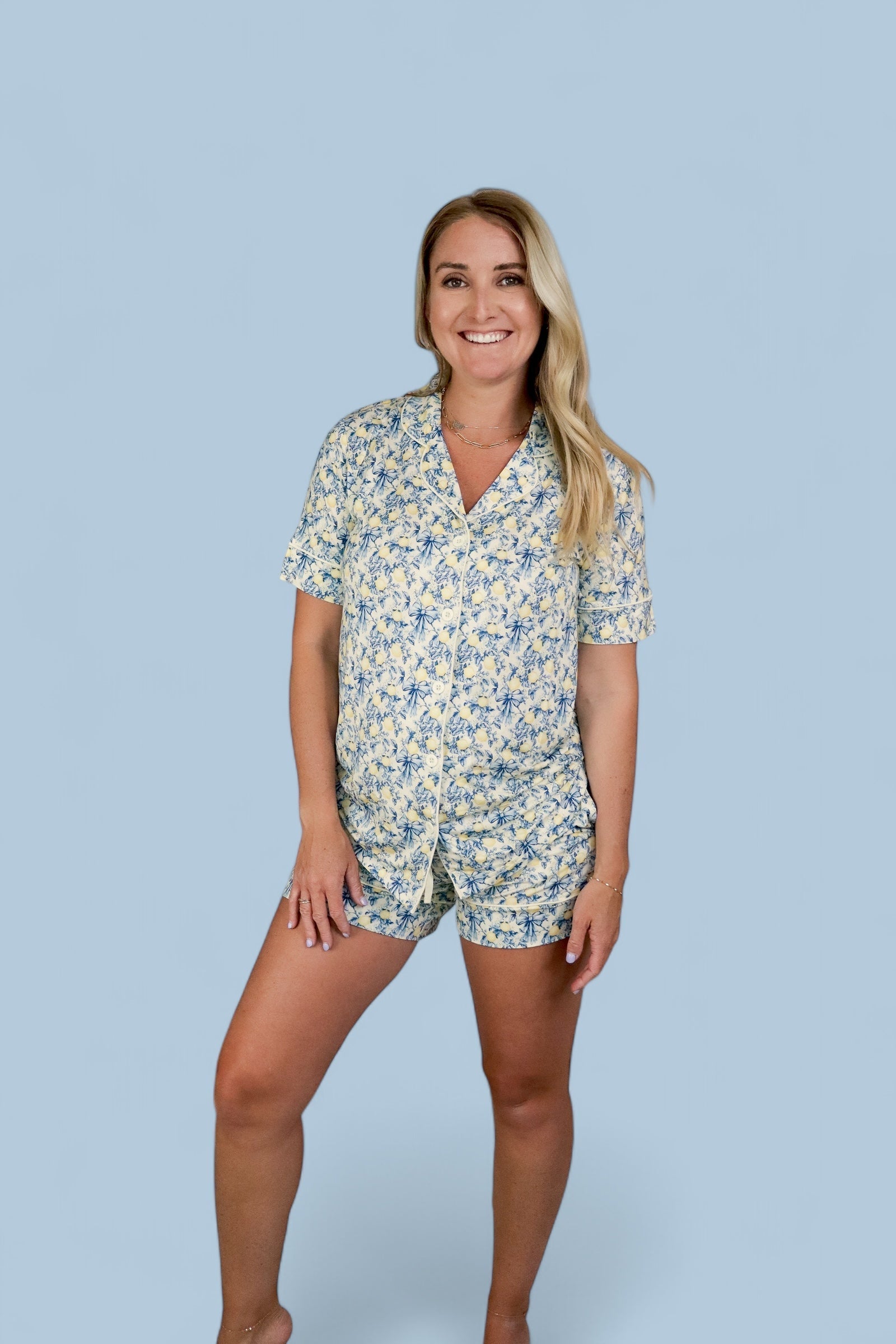 VINTAGE CITRUS TOILE WOMEN'S DREAM SHORT SET