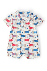 Patriotic Pups Polo Shorty One-Piece