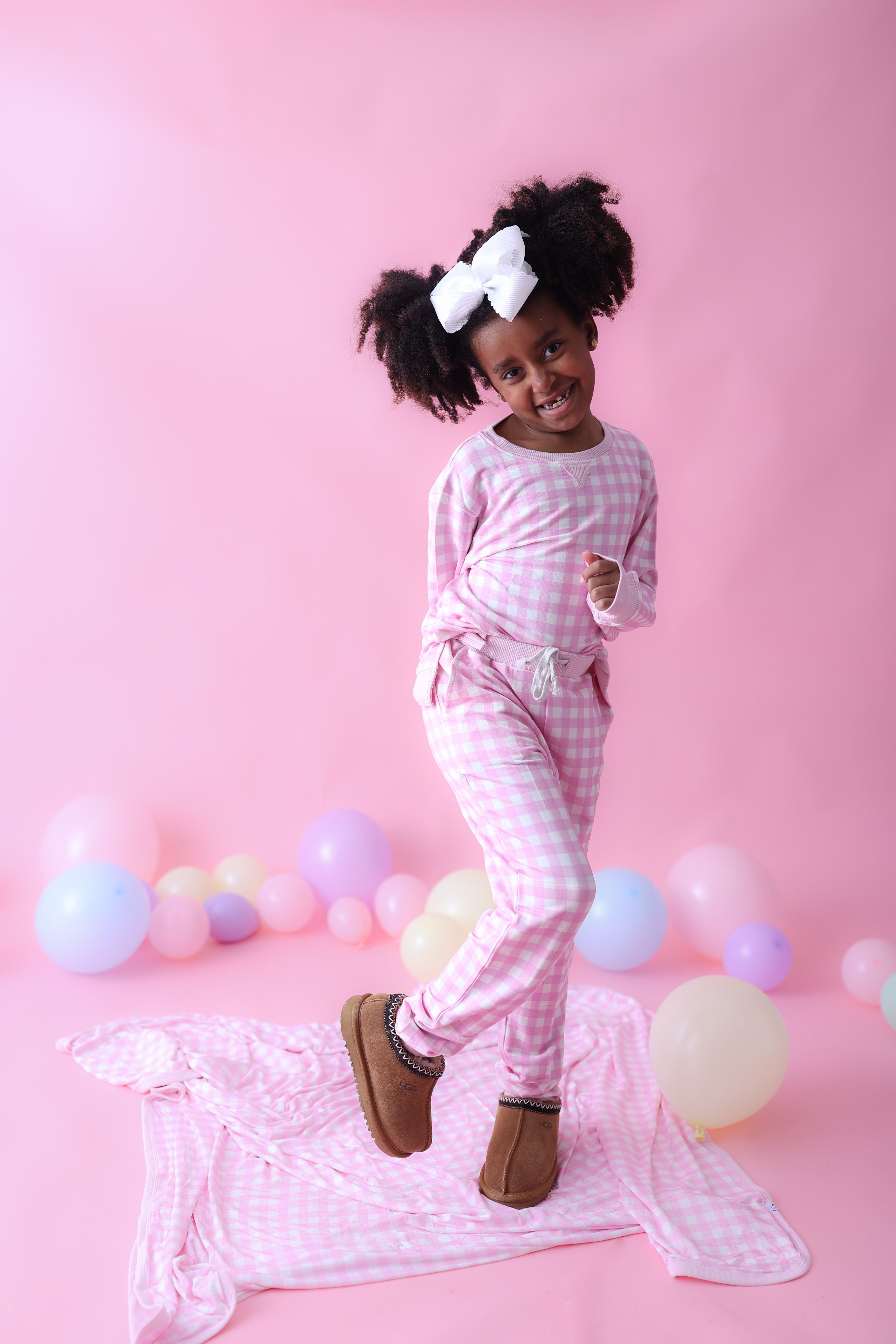 TAFFY PINK GINGHAM DREAM JOGGER