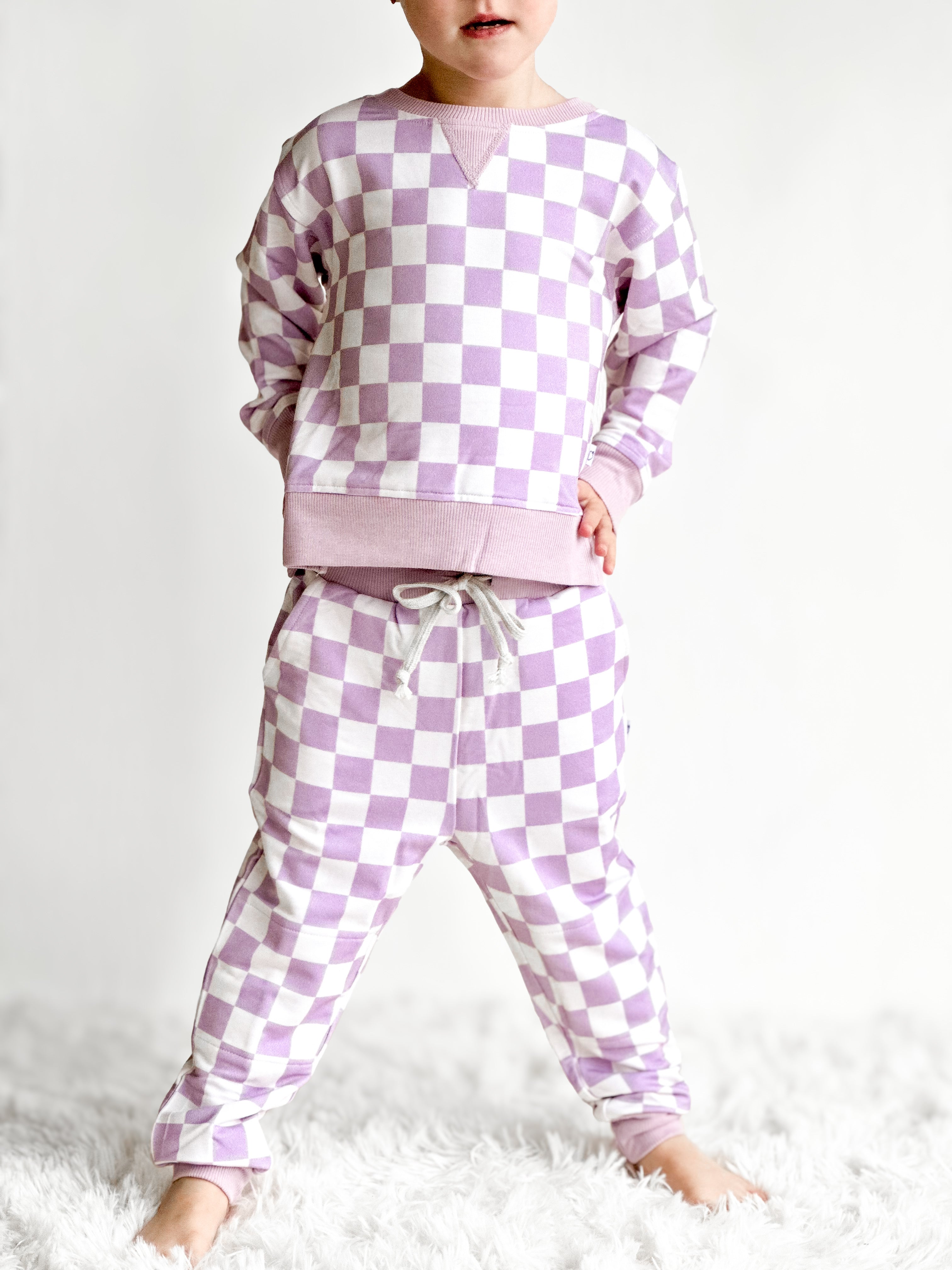 PERIWINKLE CHECKERS DREAM JOGGER