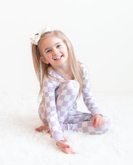 PERIWINKLE CHECKERS DREAM SET