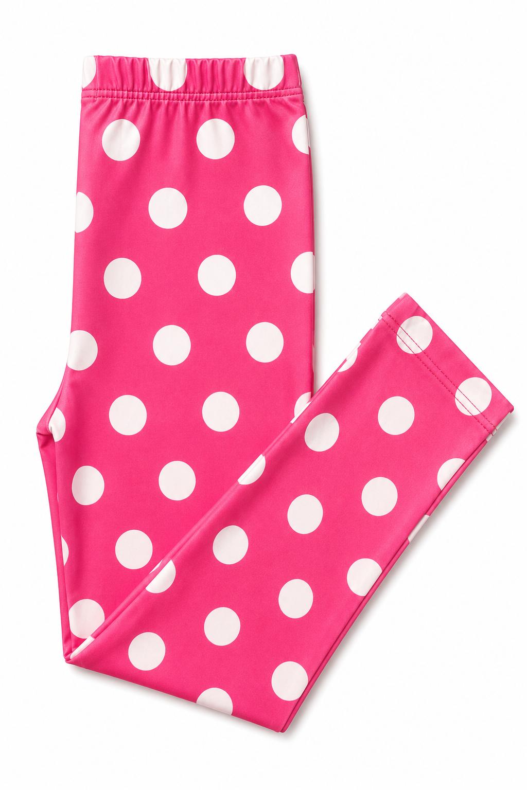 Pink Polka Dots Leggings