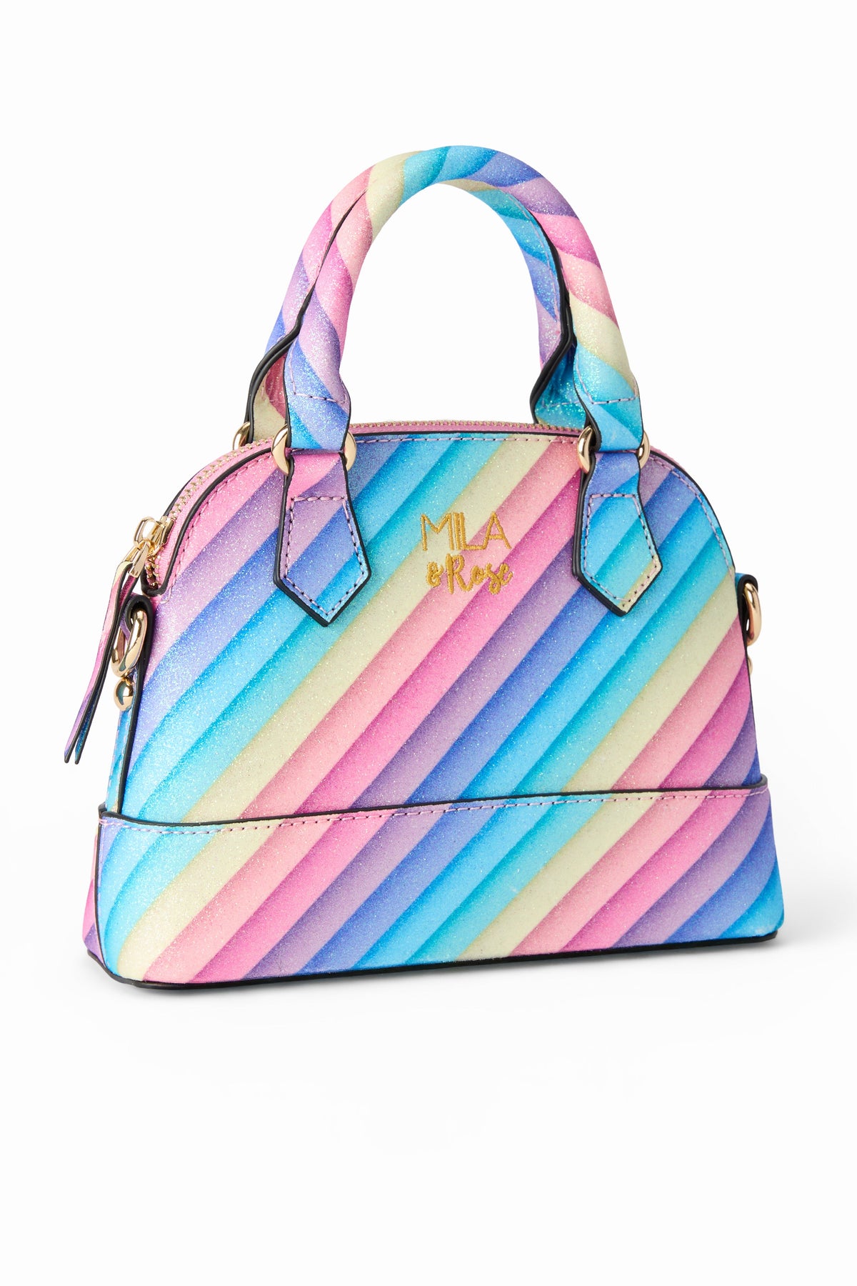 Rainbow Glitter Girl's Crossbody Purse