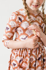 SALE Hocus Pocus 3/4 Sleeve Pocket Twirl Dress