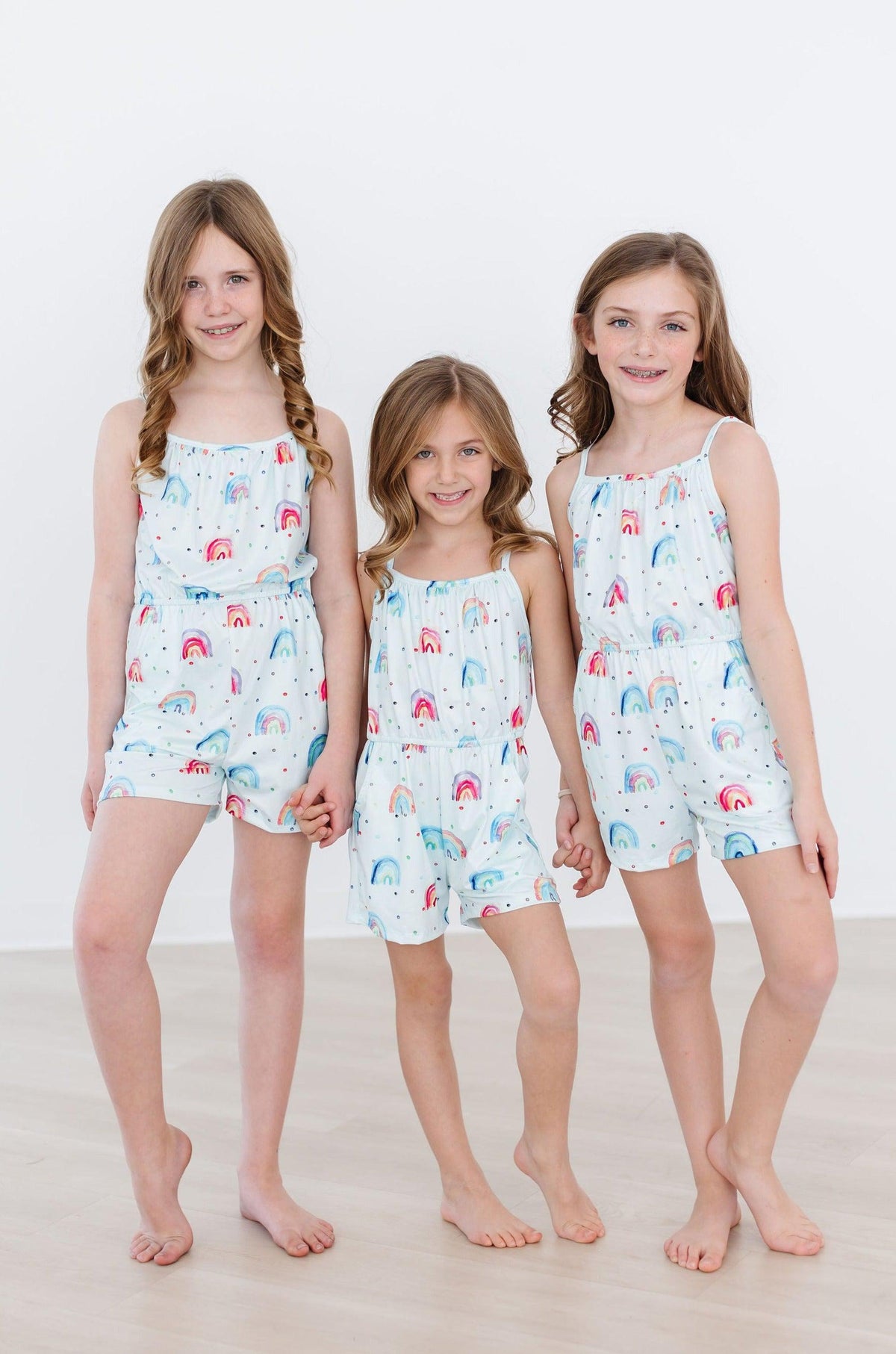 SALE Rainbow Grooves Strappy Play Romper