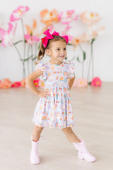 SALE Rainy Day Flutter Sleeve Twirl Dress