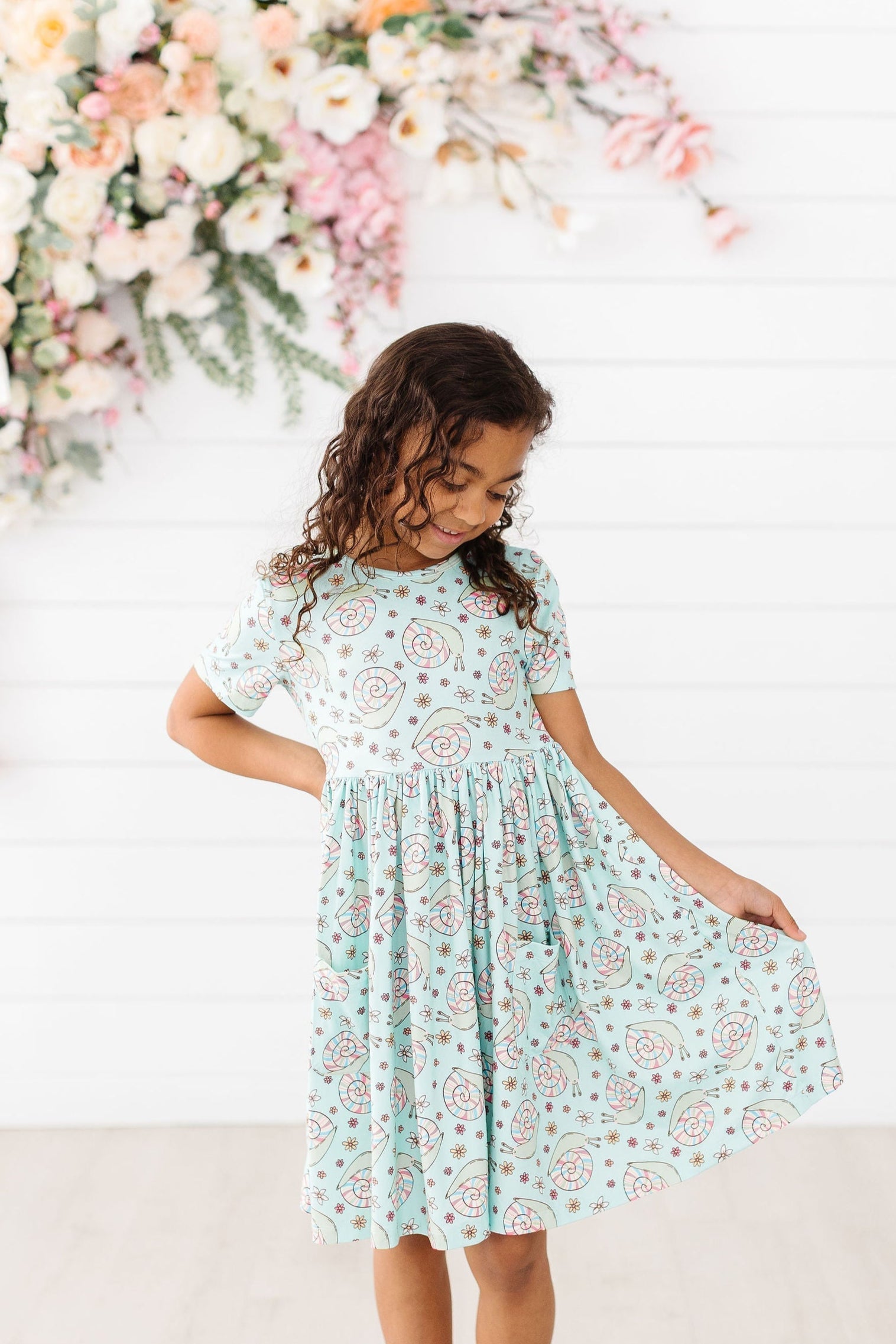 SALE Spring Snails S/S Pocket Twirl Dress