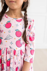 SALE Star Student 3/4 Sleeve Pocket Twirl Dress