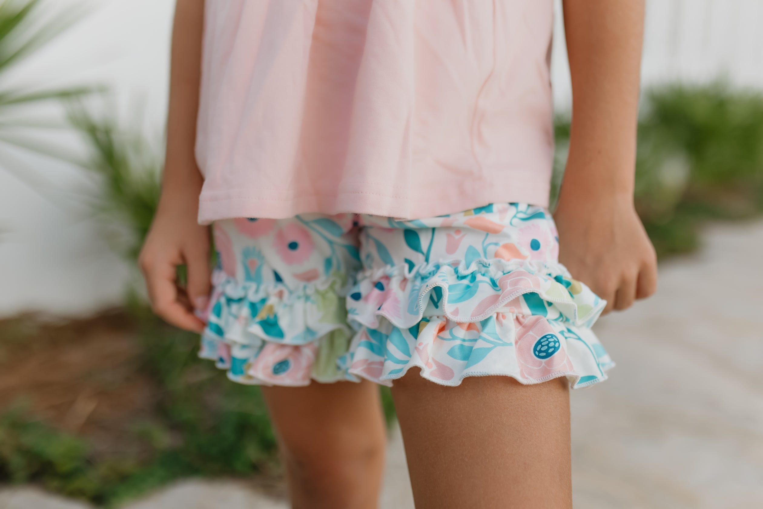 Blush Pastel Floral Short Set