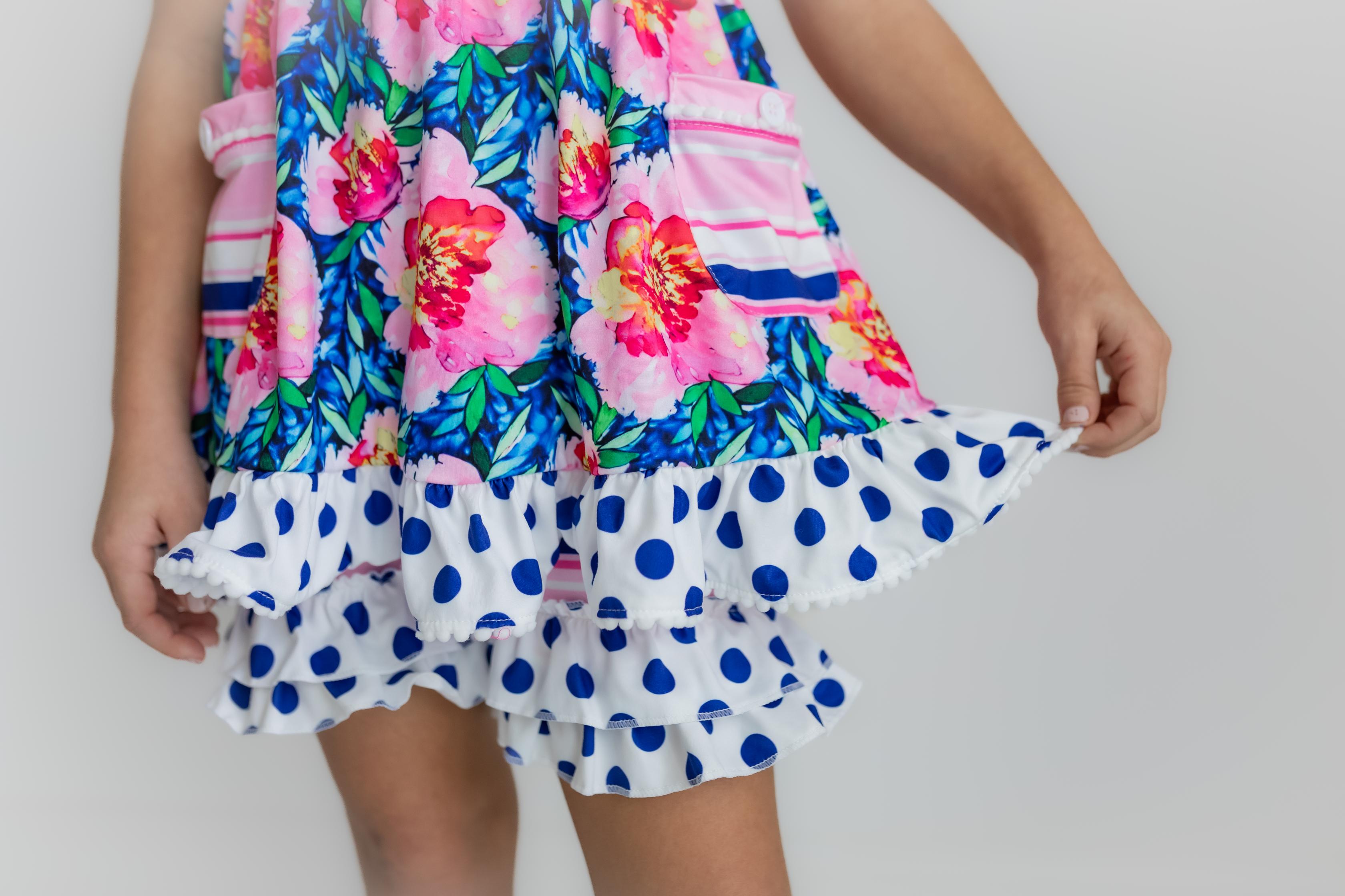 Navy Polka Dot Set
