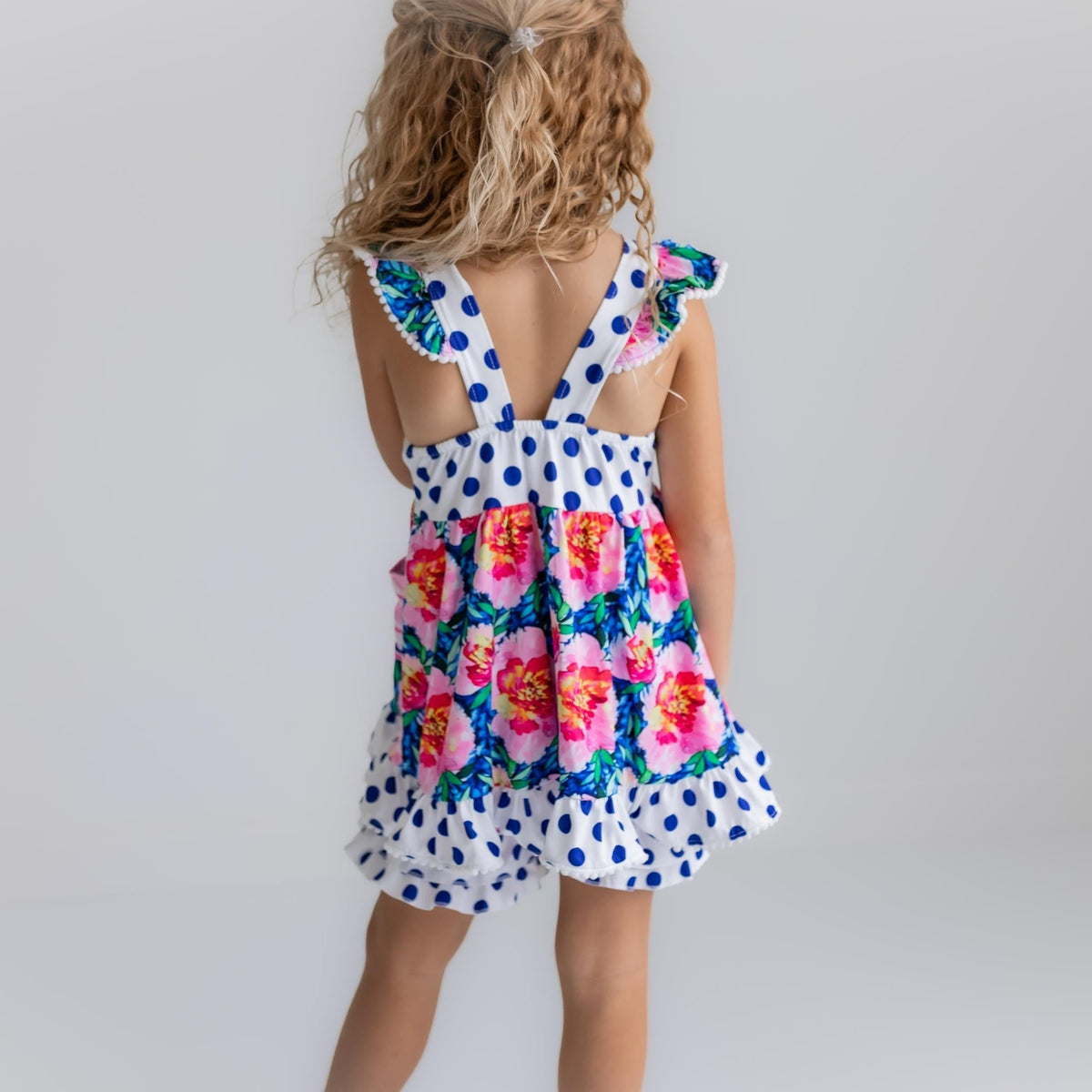 Navy Polka Dot Set