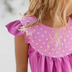 Purple Dot Short Set