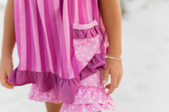 Purple Dot Short Set