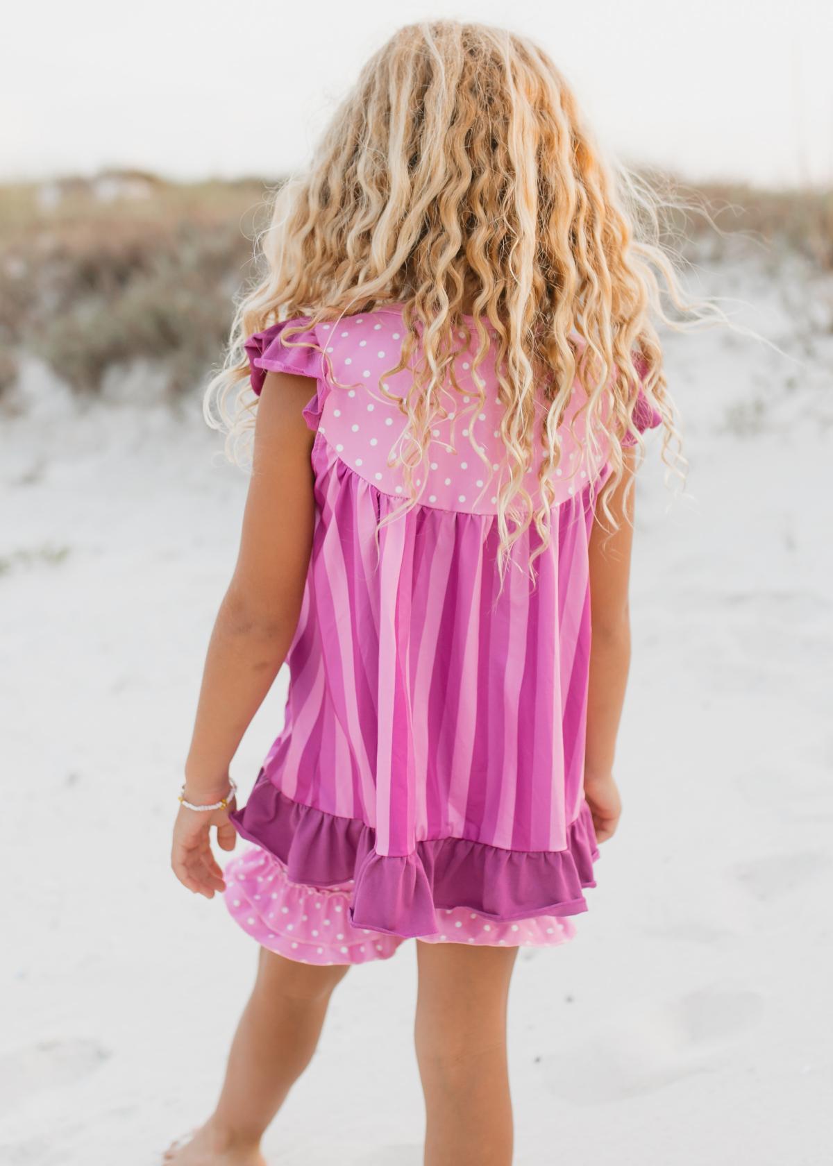 Purple Dot Short Set