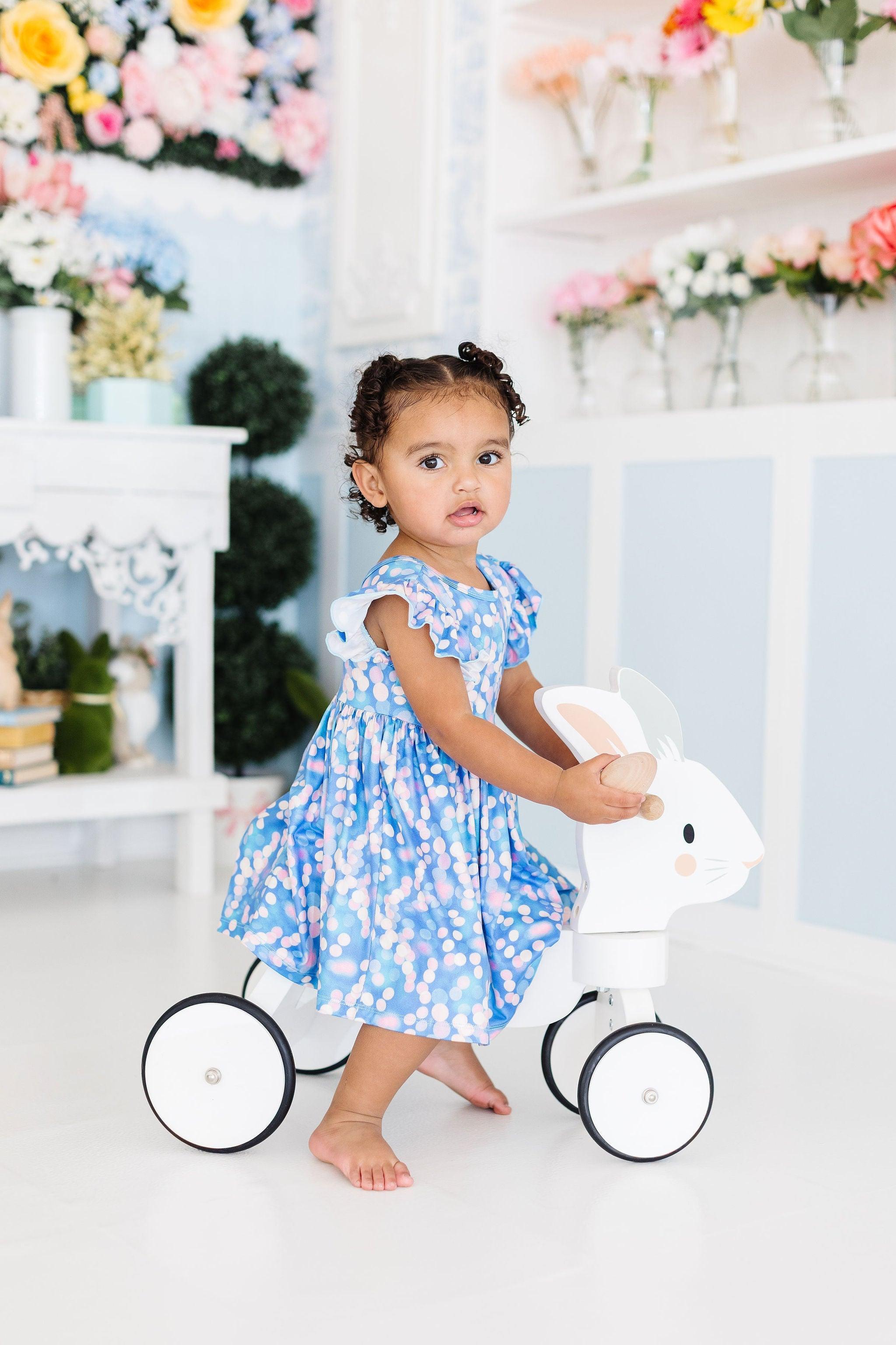 Shimmer & Shine Flutter Sleeve Twirl Dress