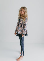 Tan Plaid Button Set