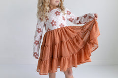 Taupe Swiss Dot Tulle Dress