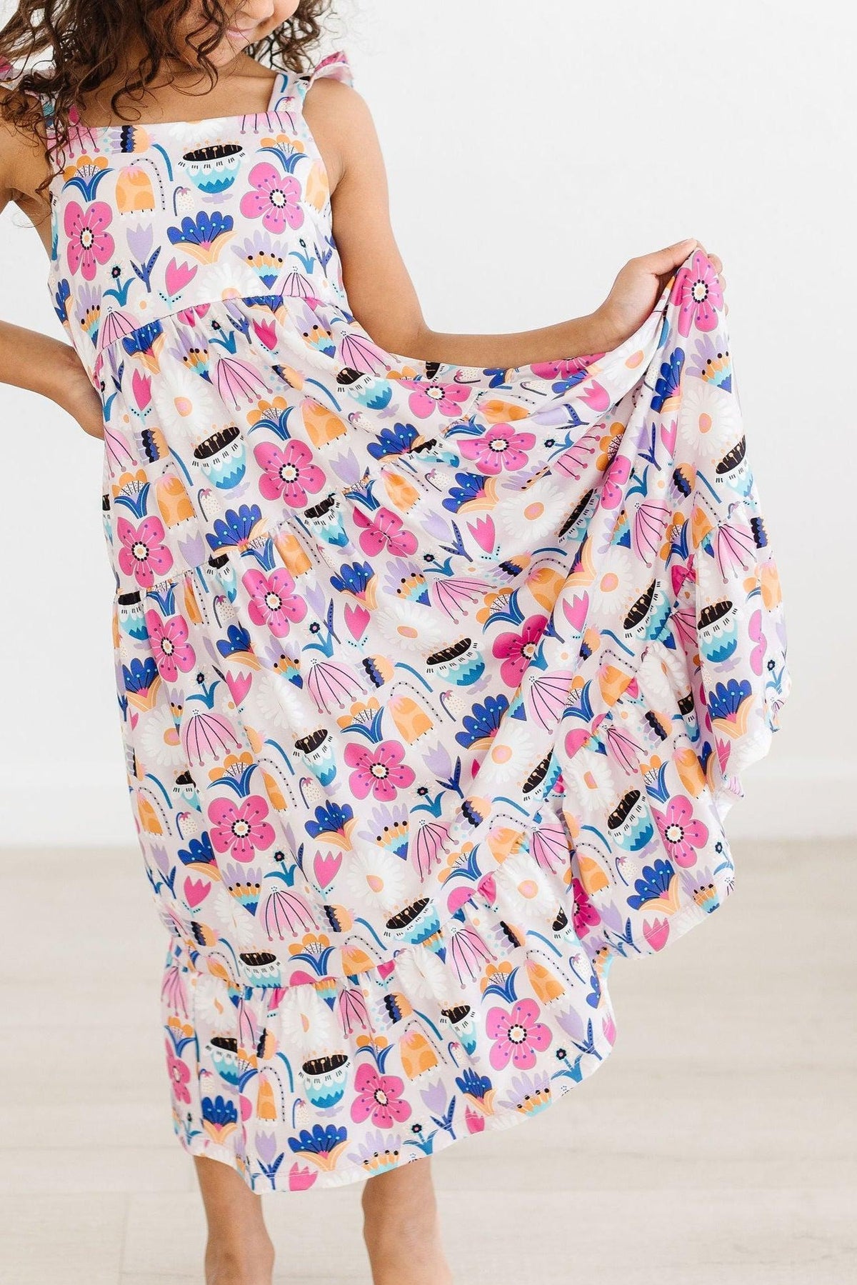 SALE Tulip Blooms Ruffle Maxi Dress