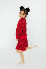 Red Velvet Sequin Jacket