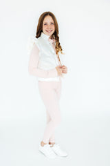 White Checker Puffer Vest