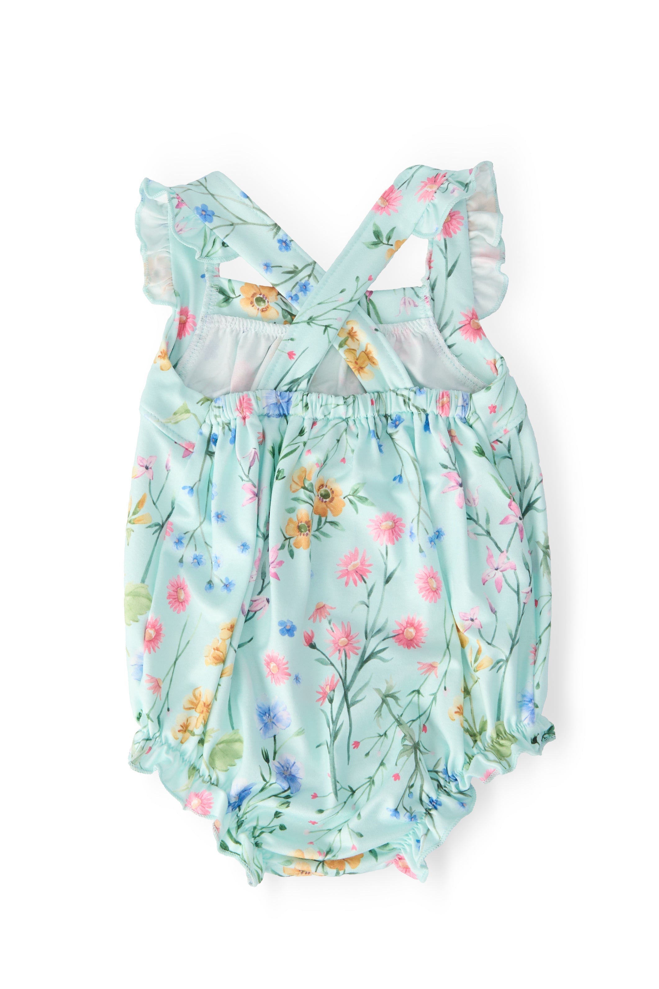 Wild Woods Ruffle Cross Back Romper