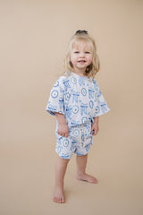 Shorts Set | Blue Bow