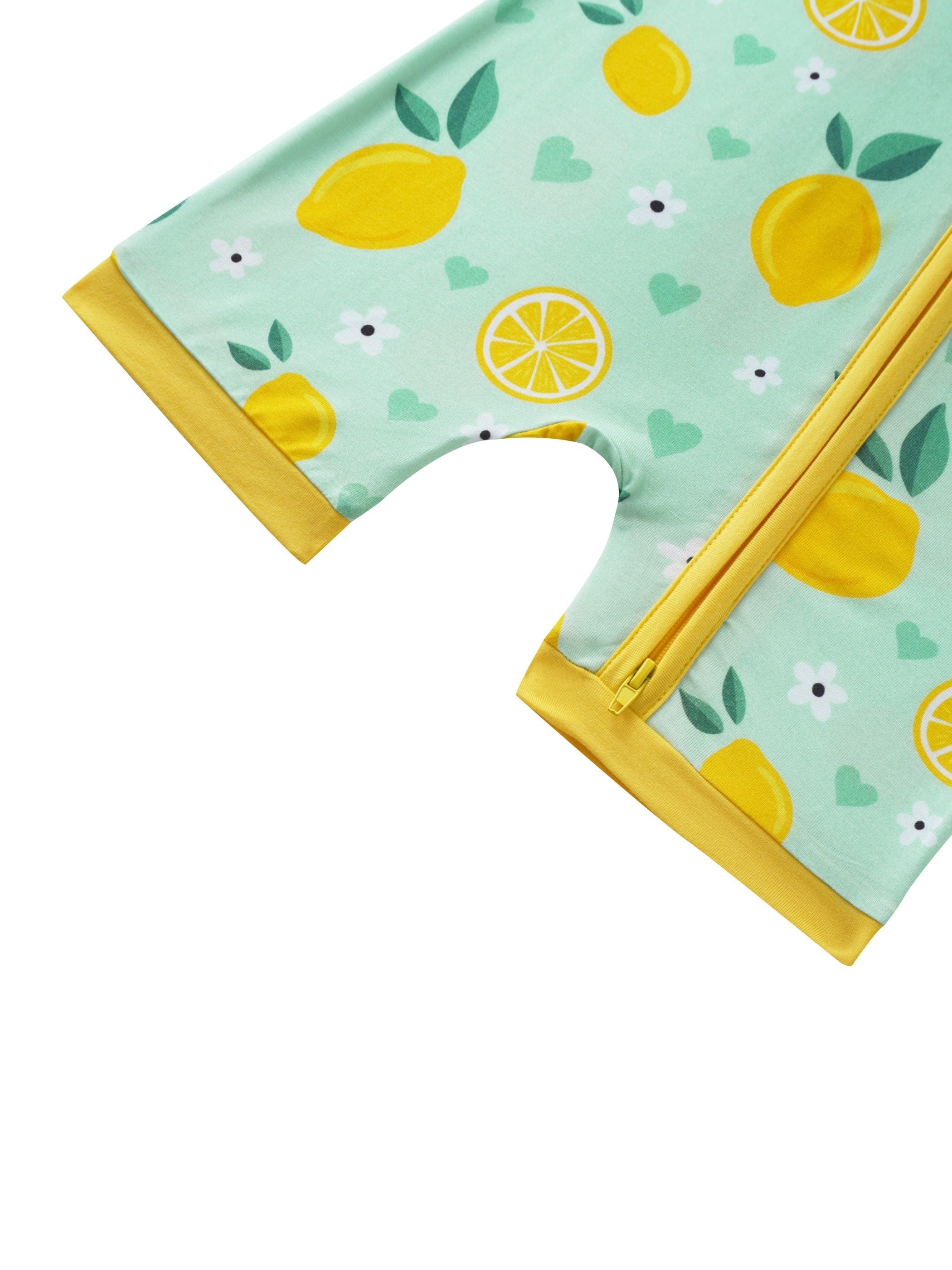 Posh TOT Lemon Squeeze Bamboo Shorty Romper