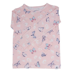 Pink Butterfly Daisy Bamboo Big Kid Pajama Set
