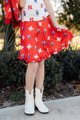 Nebraska Red Herbie Husker Twirl Skort