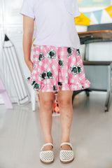 Southlake Carroll Gingham Dragons Ruffle Twirl Skort